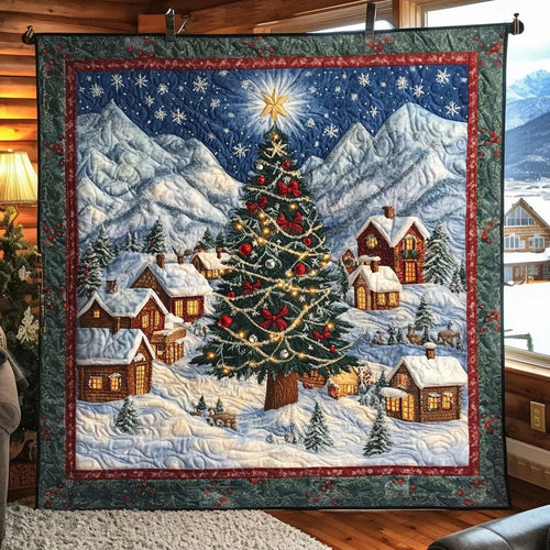 Winter Cottage Quilt Blanket