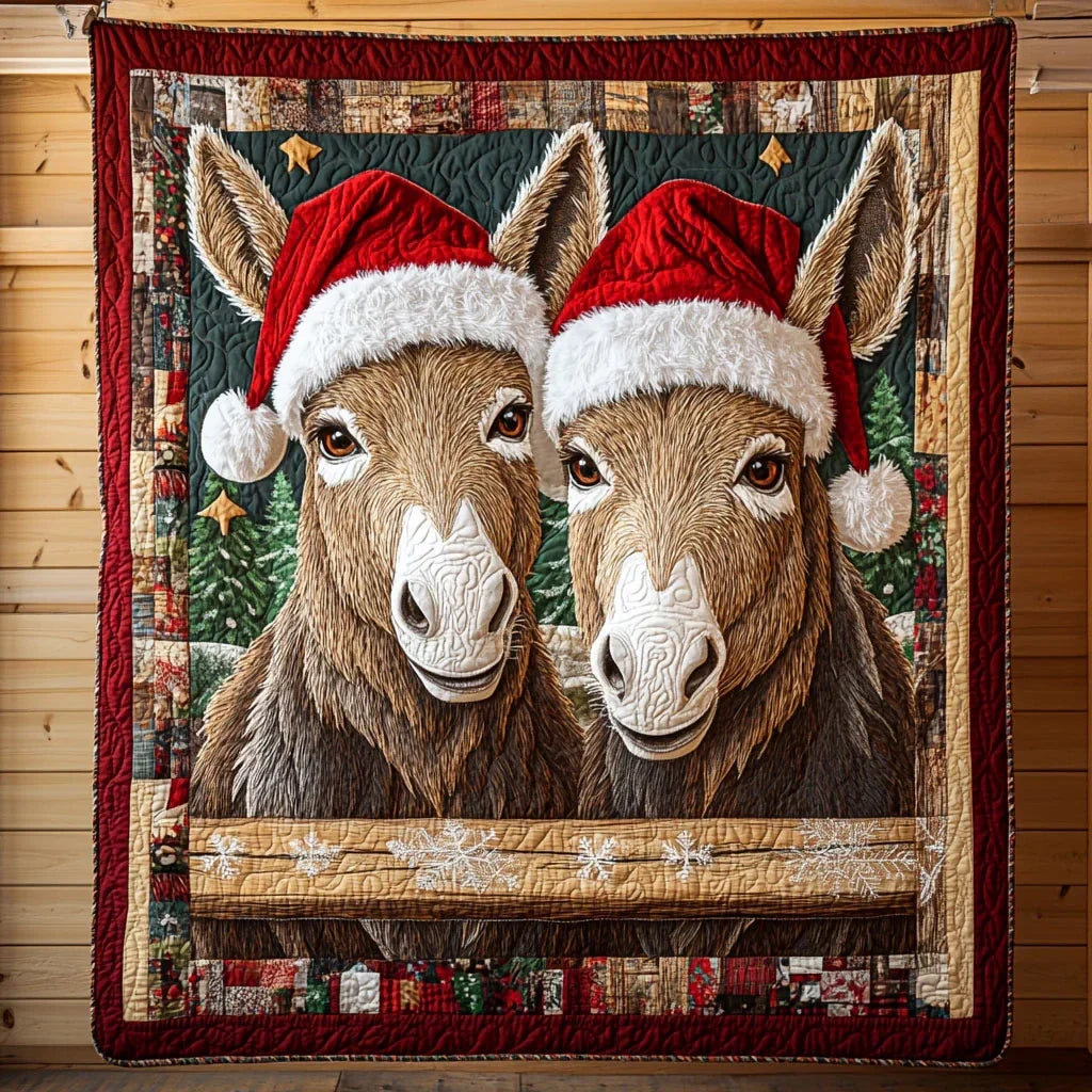Winter Farm Quilt Blanket