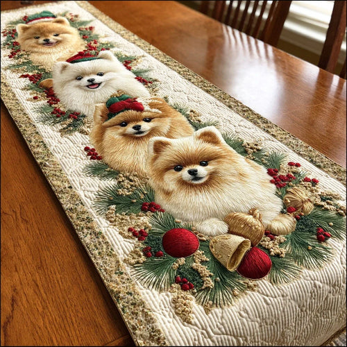 Winter Fluff Quilted Table Runner