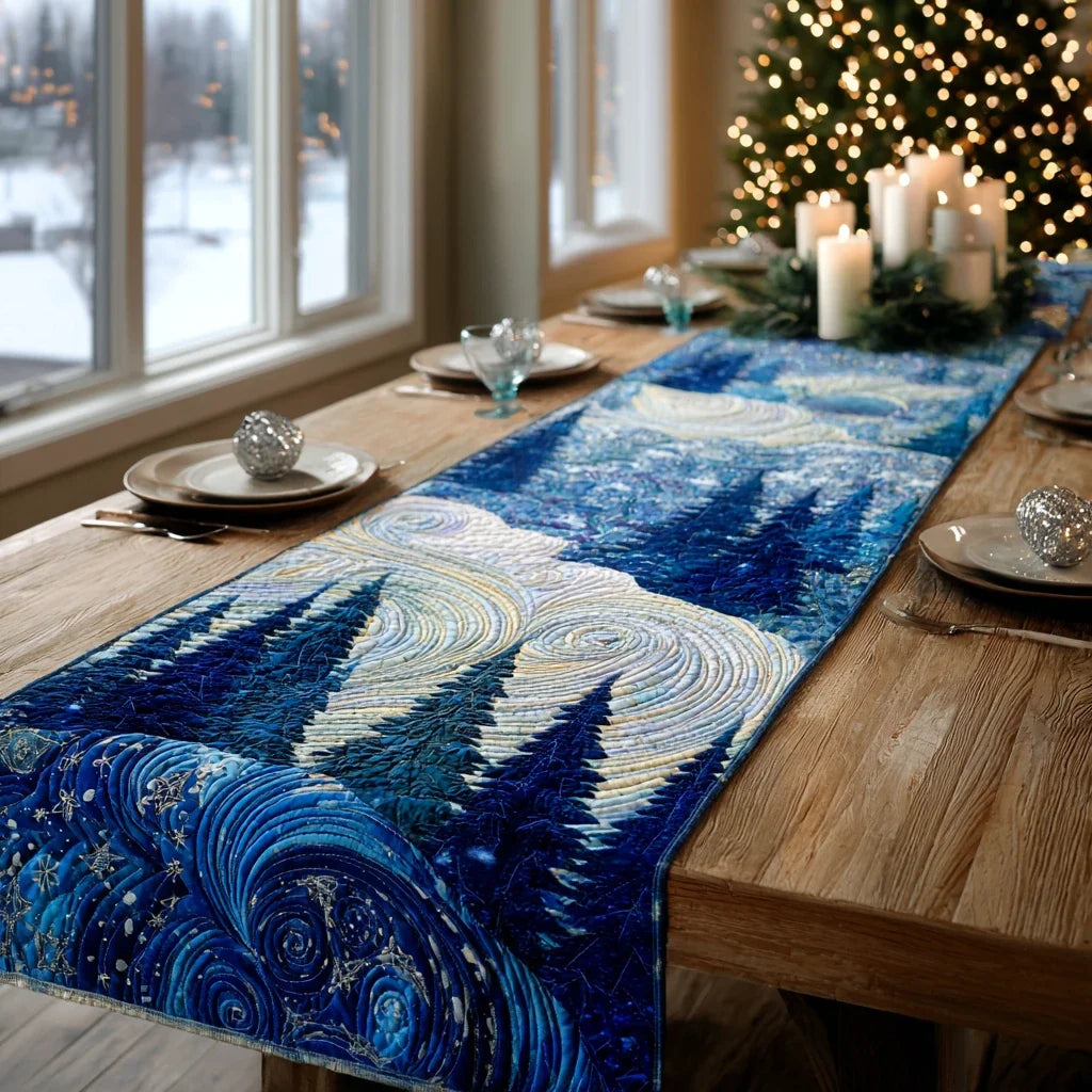 Winter Forest Quilted Table Runner