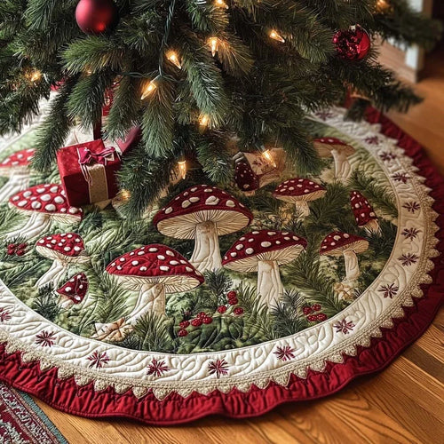 Winter Forest Tales Christmas Quilted Tree Skirt