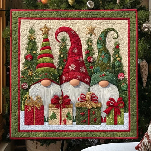 Winter Gnome Quilt Blanket