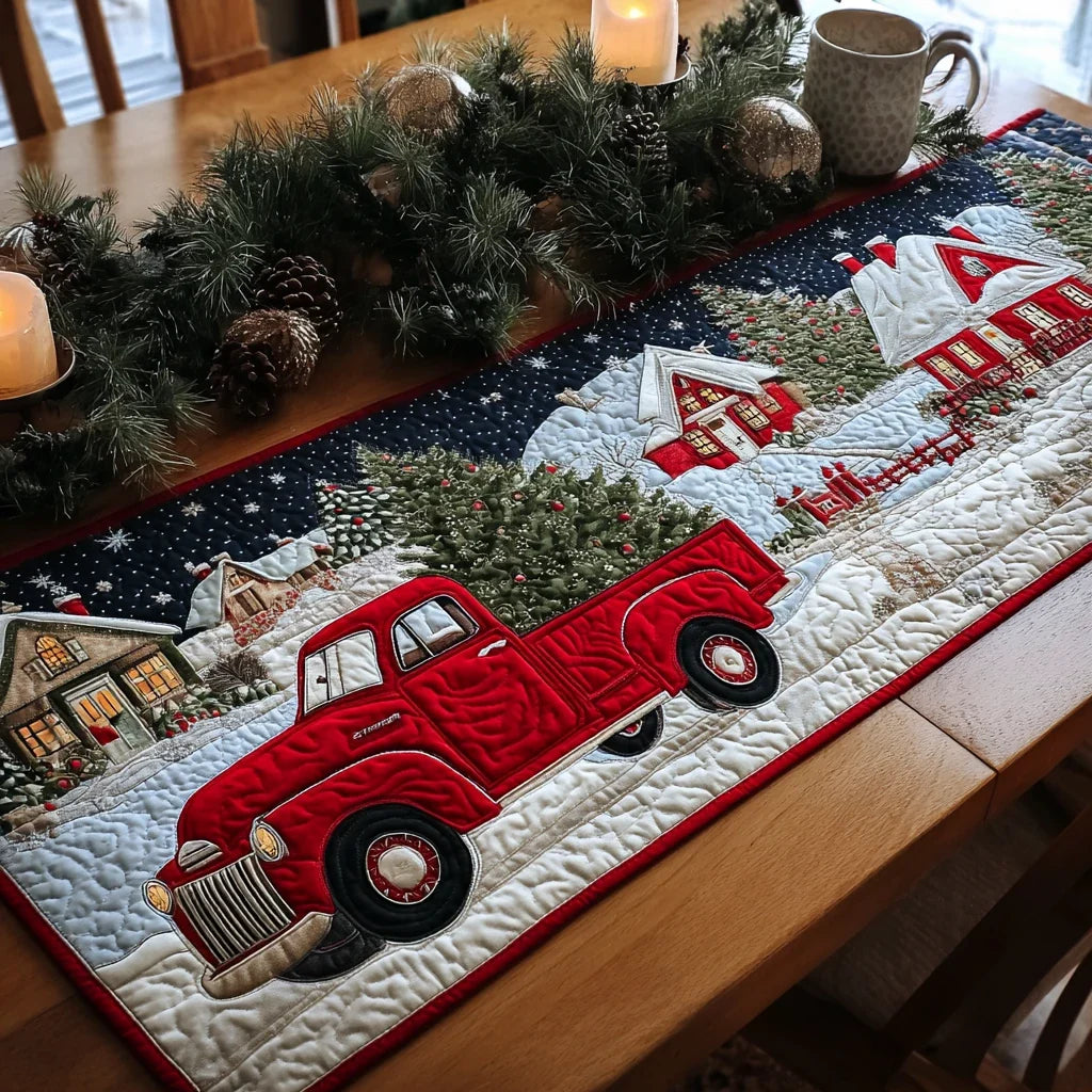 Winter Haul Quilted Table Runner