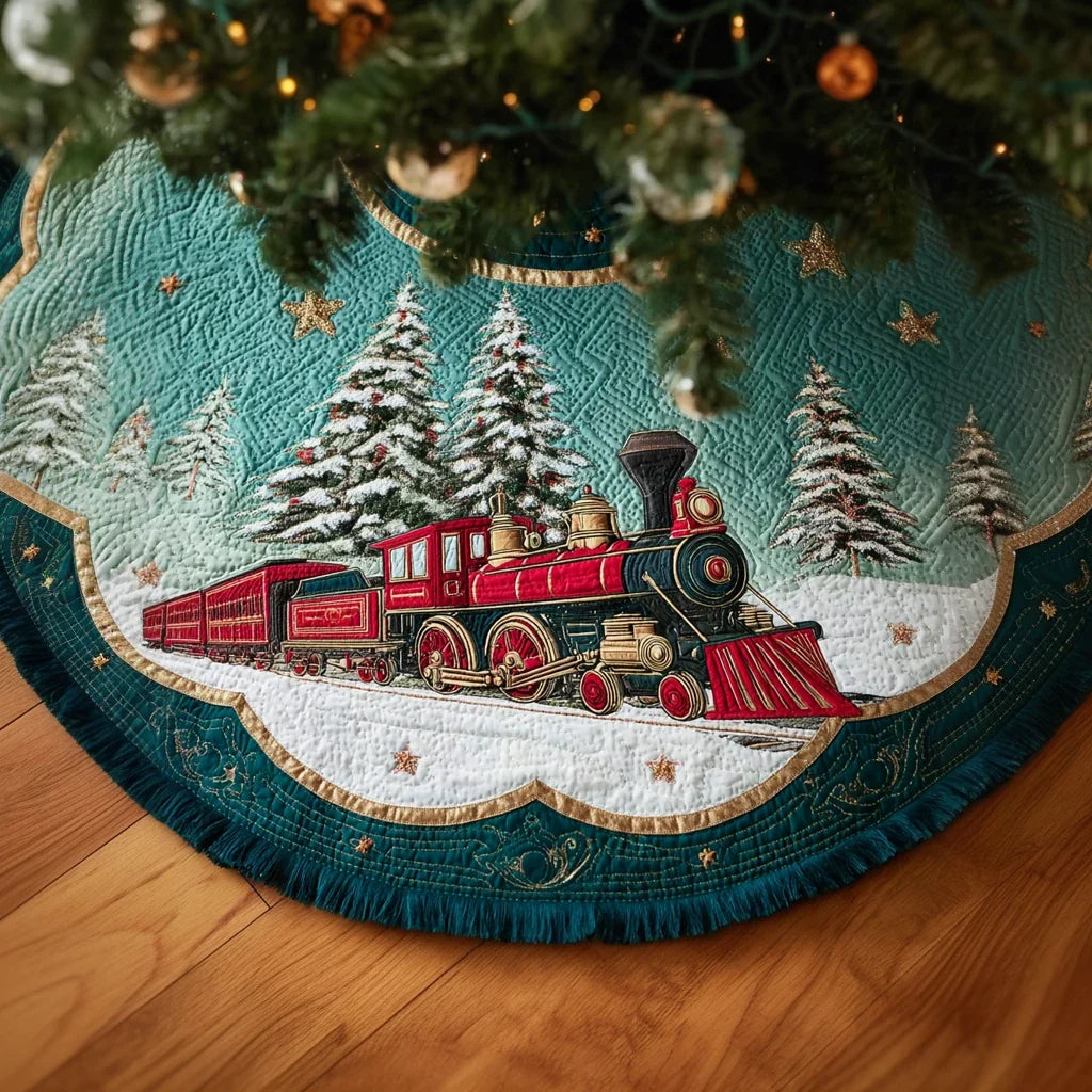 Winter Journey Christmas Quilted Tree Skirt