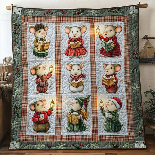 Winter Light Mouse Quilt Blanket