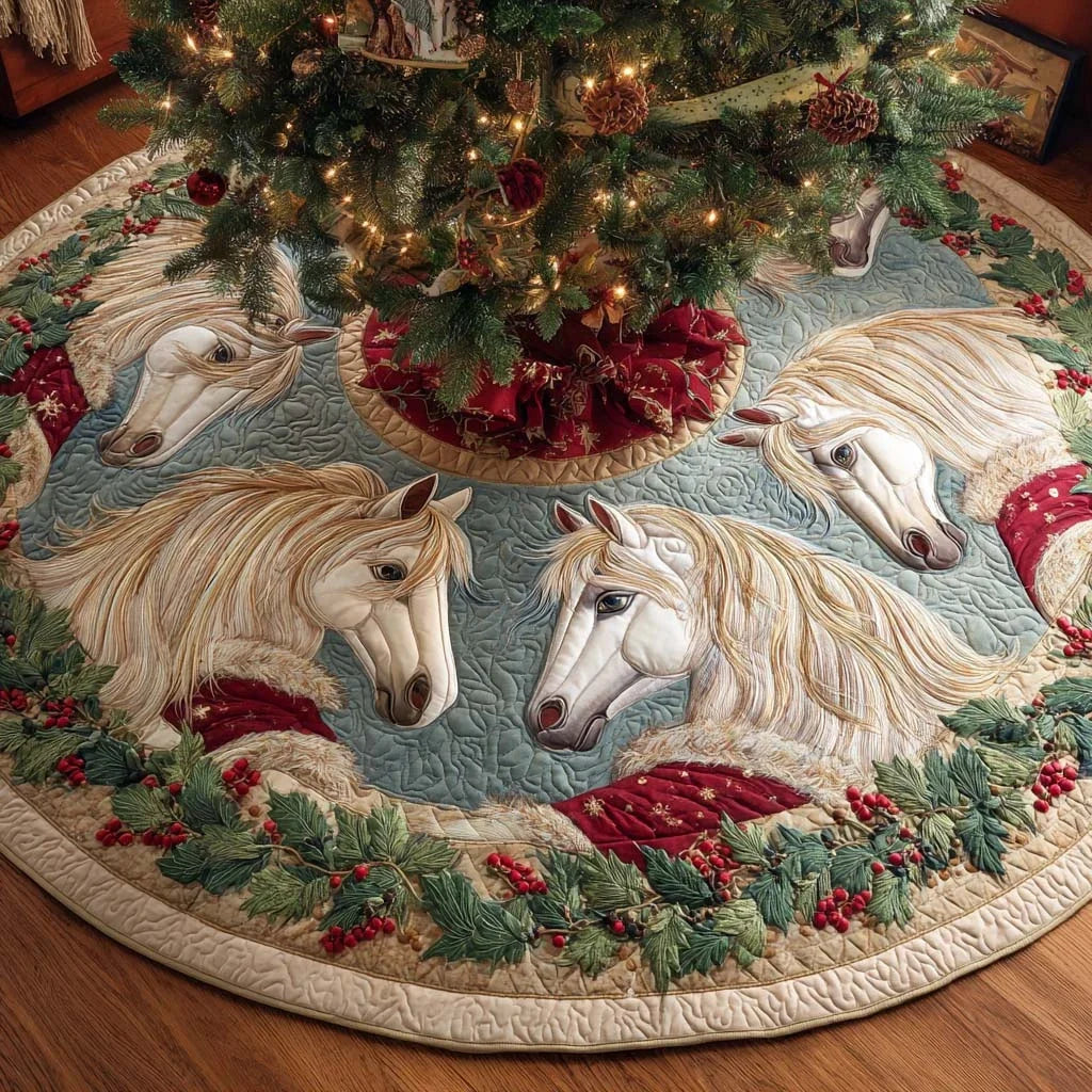Winter Majesty Quilted Tree Skirt