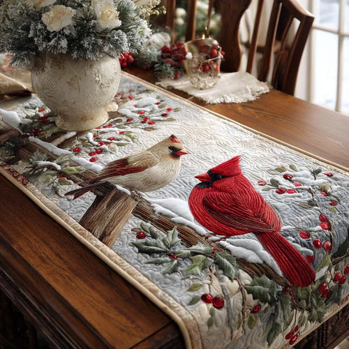 Winter Pair Quilted Table Runner