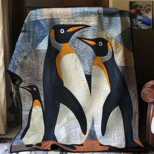 Winter Penguin Quilt Blanket