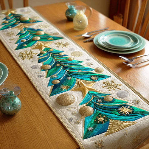 Winter Pine Quilted Table Runner