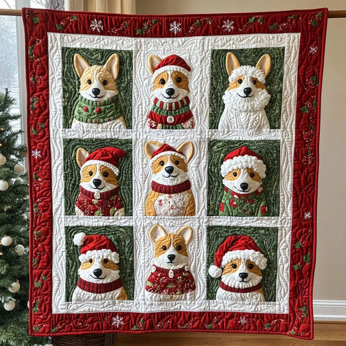 Winter Pup Quilt Blanket