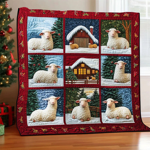 Winter Sheep Quilt Blanket