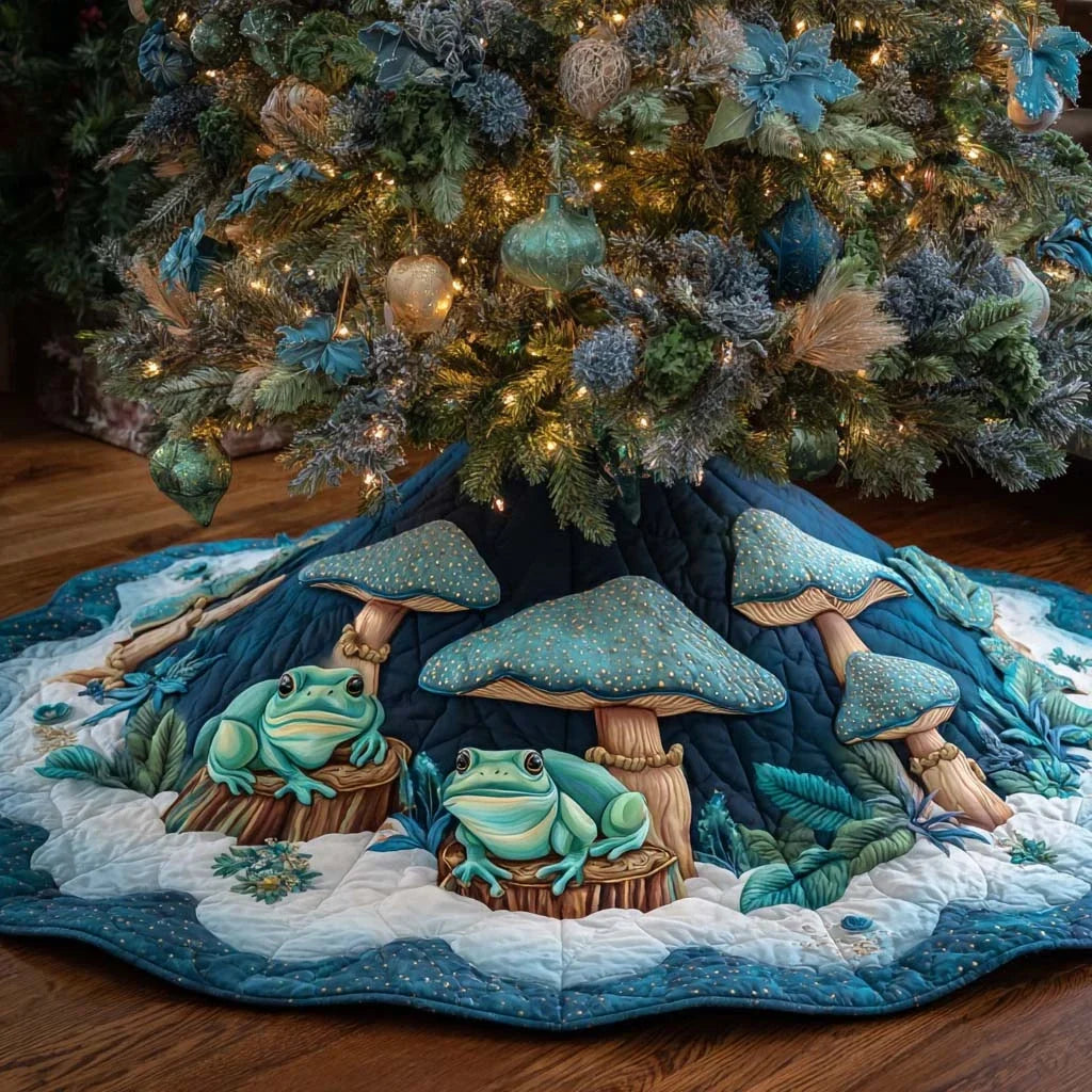 Winter Shroom Valley Quilted Tree Skirt