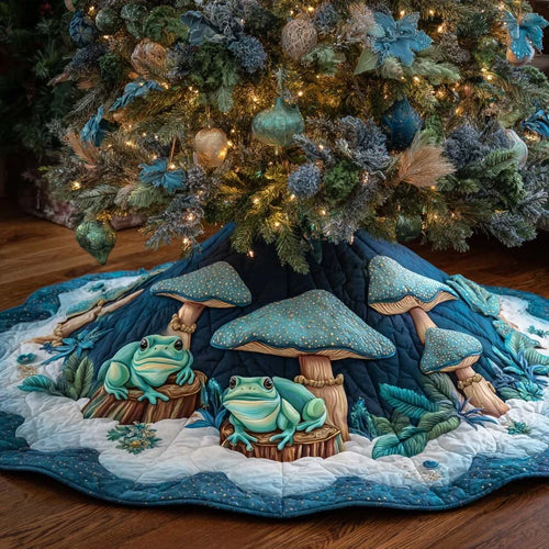 Winter Shroom Valley Quilted Tree Skirt