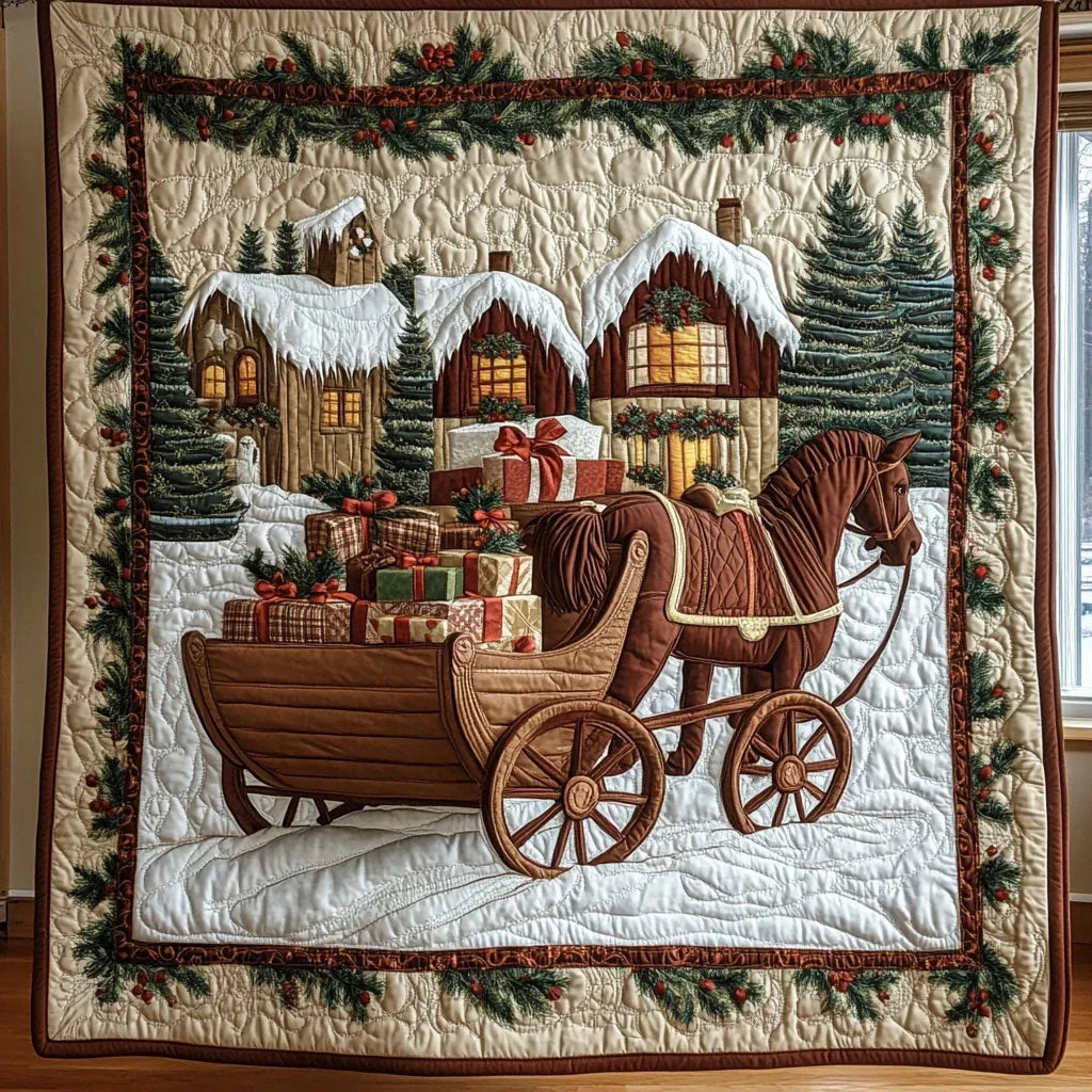 Winter Trot Quilt Blanket
