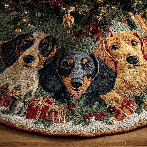 Winter Whispers Christmas Quilted Tree Skirt