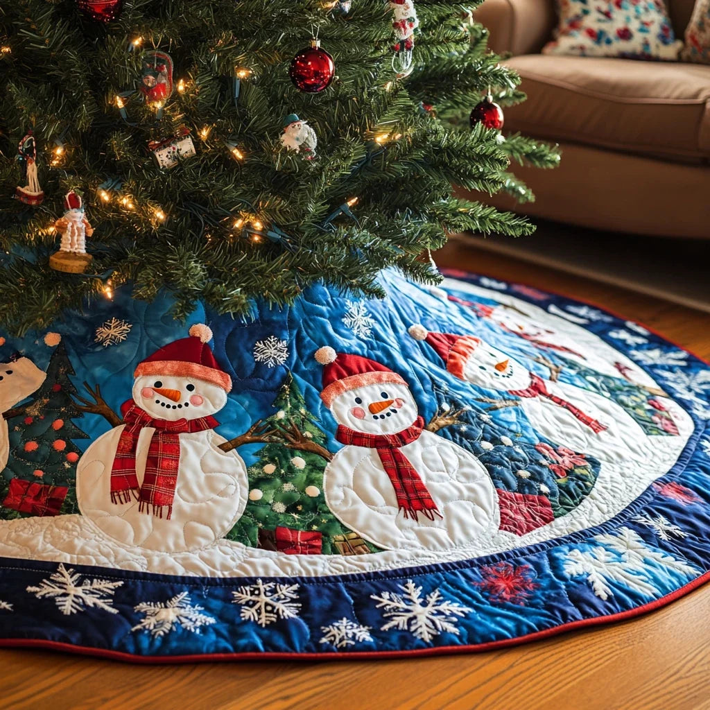 Winter Wonderland Quilted Christmas Tree Skirt