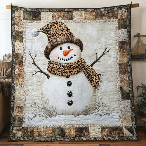 Winter Woods Snowman Quilt Blanket