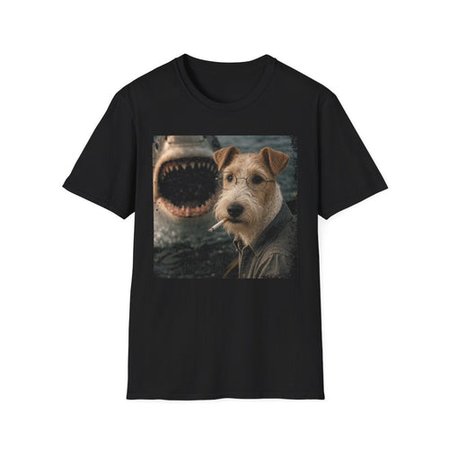 Wire Fox Terrier and Shark Tee