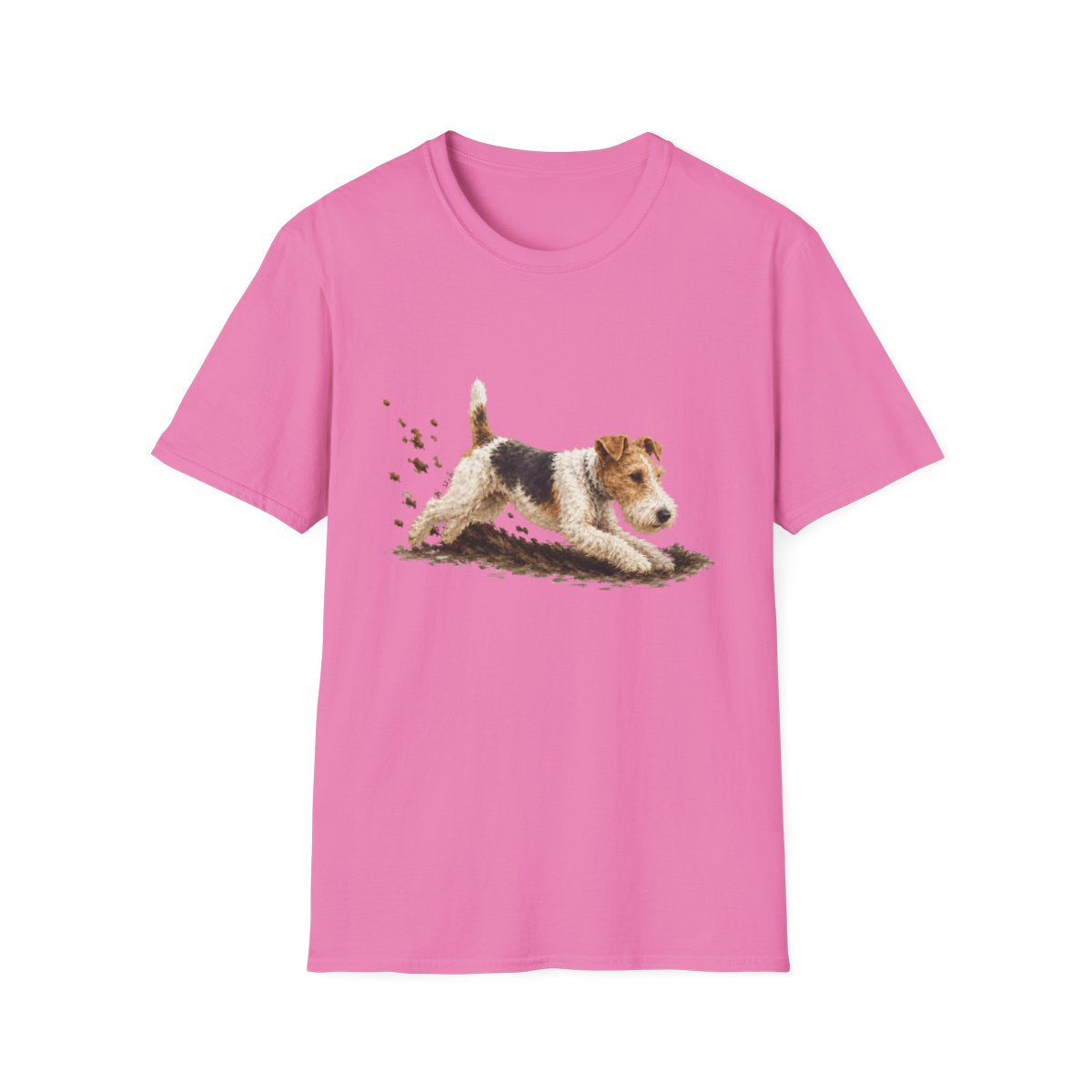Wire Fox Terrier Excavating Mode On Tee