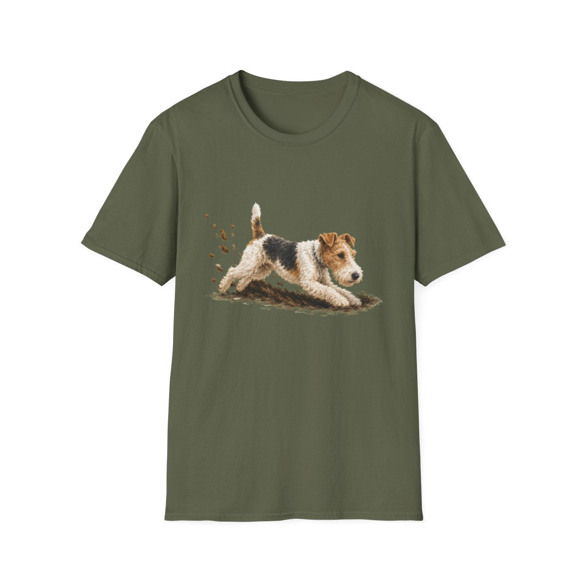 Wire Fox Terrier Excavating Mode On Tee