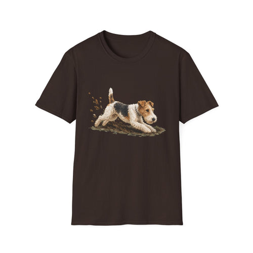 Wire Fox Terrier Excavating Mode On Tee