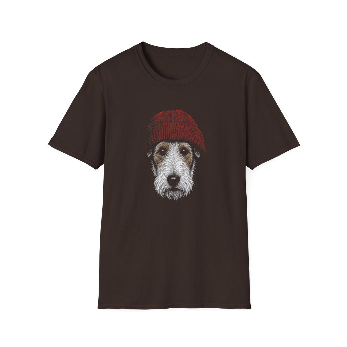 Wire Fox Terrier In Beanie Tee