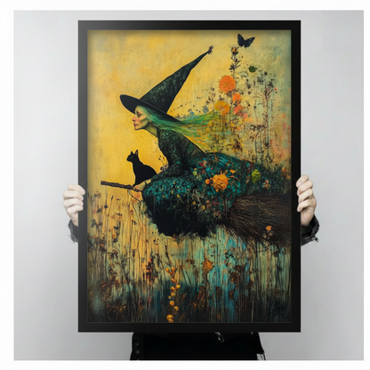 Botanical Witch Broom Ride Canvas Wall Art
