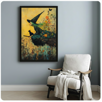 Botanical Witch Broom Ride Canvas Wall Art