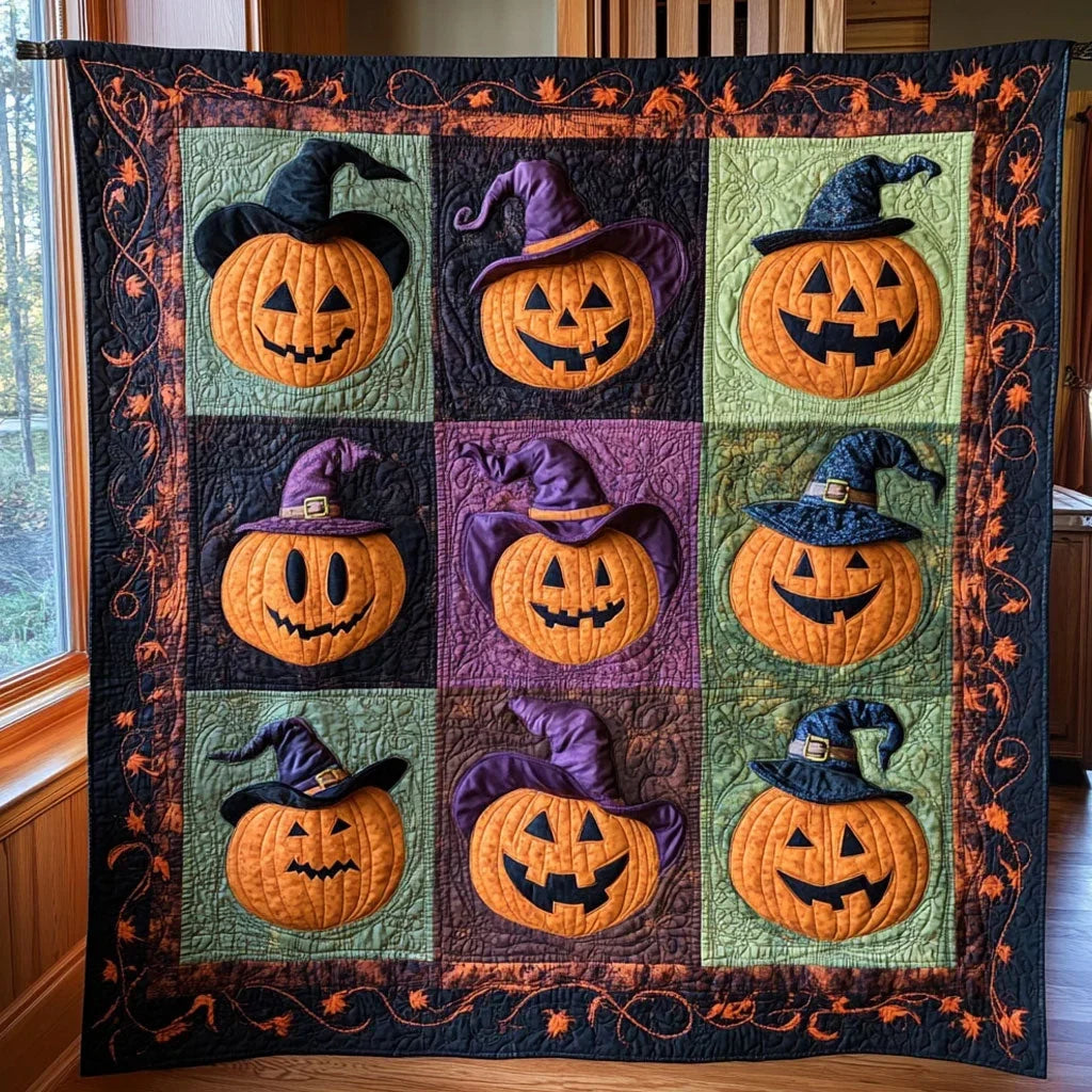 Witch Grins Quilt Blanket