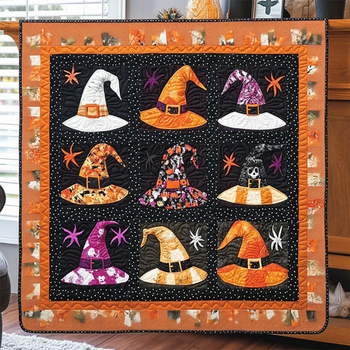 Witch Hat Whimsy Quilt Blanket