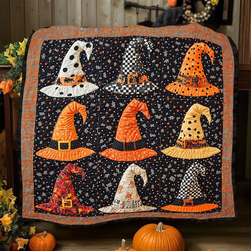 Witch Hat Whimsy Quilt Blanket