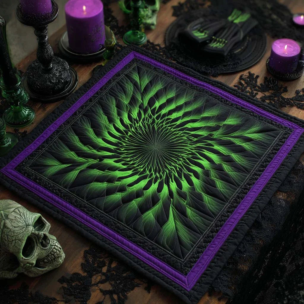 Witchfire Spiral Quilted Table Topper