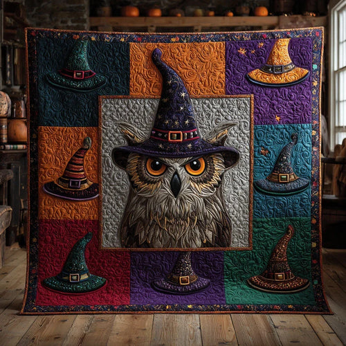 Witchy Owl Quilt Blanket