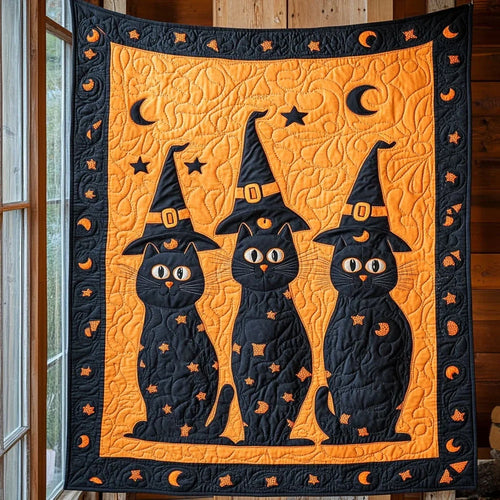 Witchy Whiskers Quilt Blanket