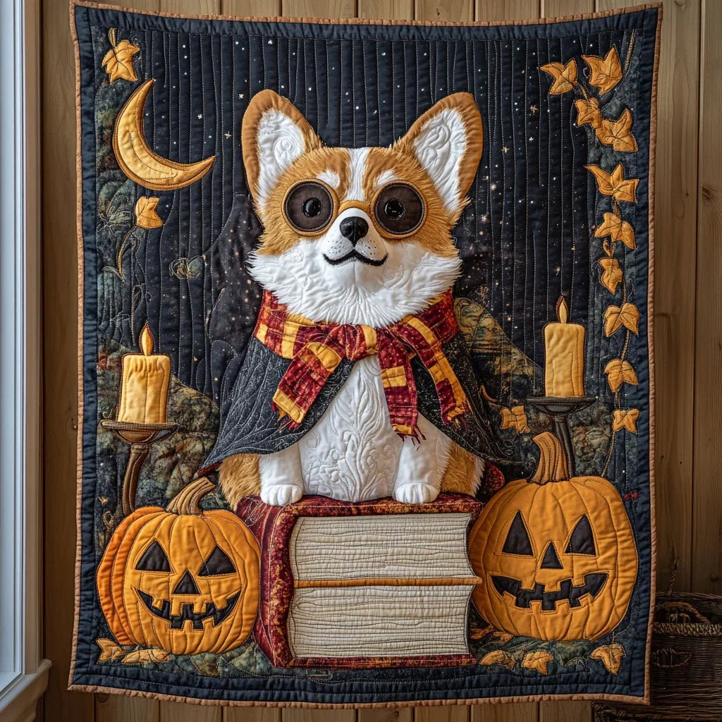 Wizard Corgi Quilt Blanket
