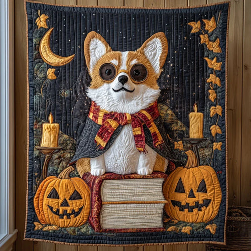 Wizard Corgi Quilt Blanket