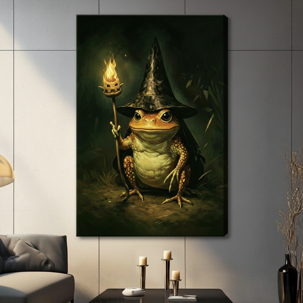 Wizard Toad Fantasy Canvas Art Wall Art