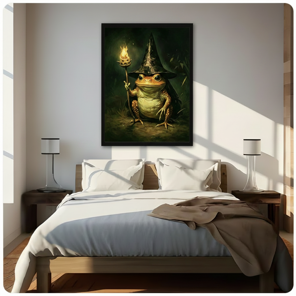 Wizard Toad Fantasy Canvas Art Wall Art