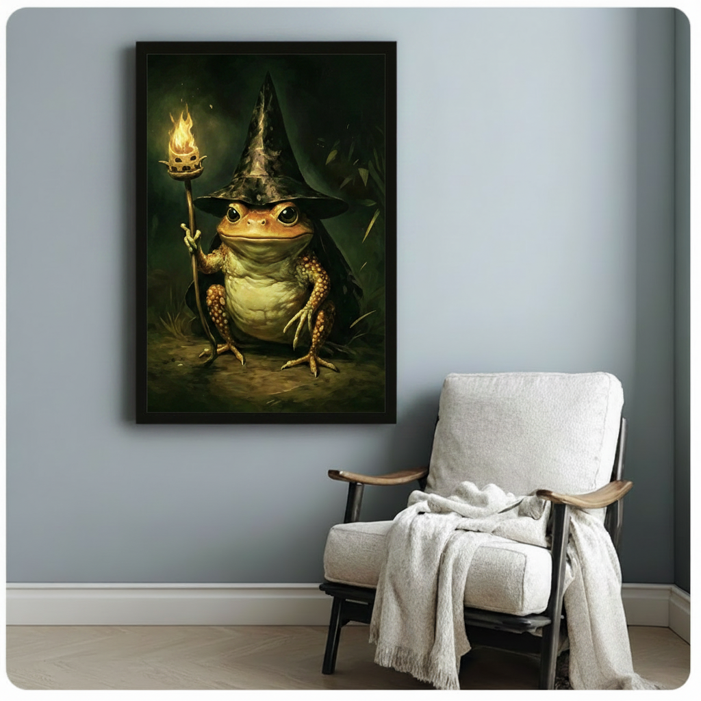 Wizard Toad Fantasy Canvas Art Wall Art