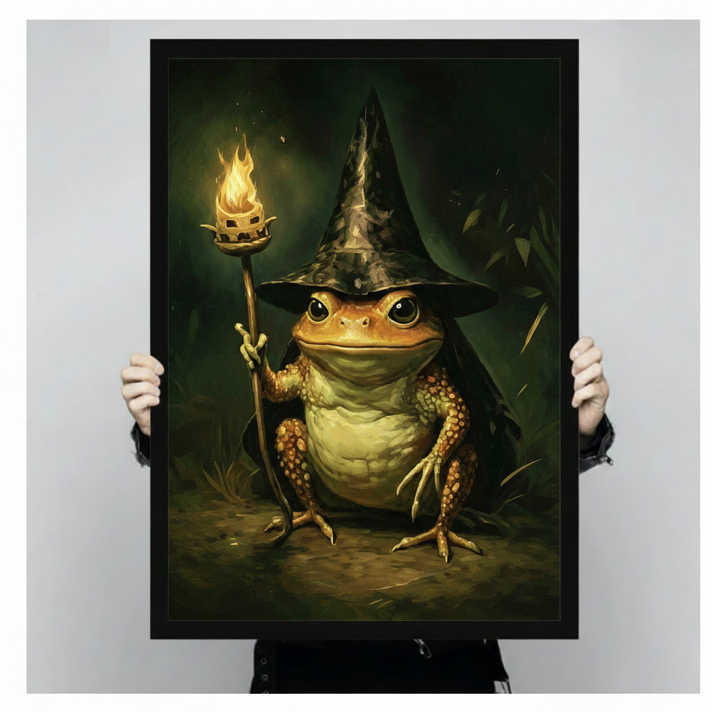 Wizard Toad Fantasy Canvas Art Wall Art