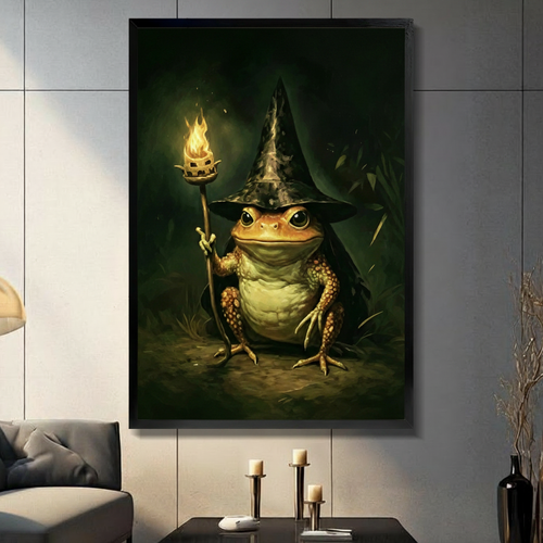 Wizard Toad Fantasy Canvas Art Wall Art