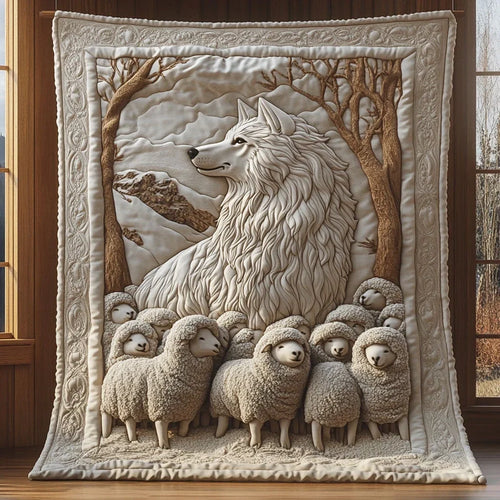 Wolf In Sheep Quilt Blanket
