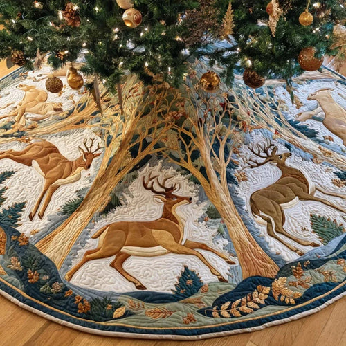 Woodland Blessing Quilted Tree Skirt