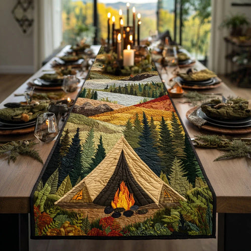 Woodland Camp Quilted Table Runner