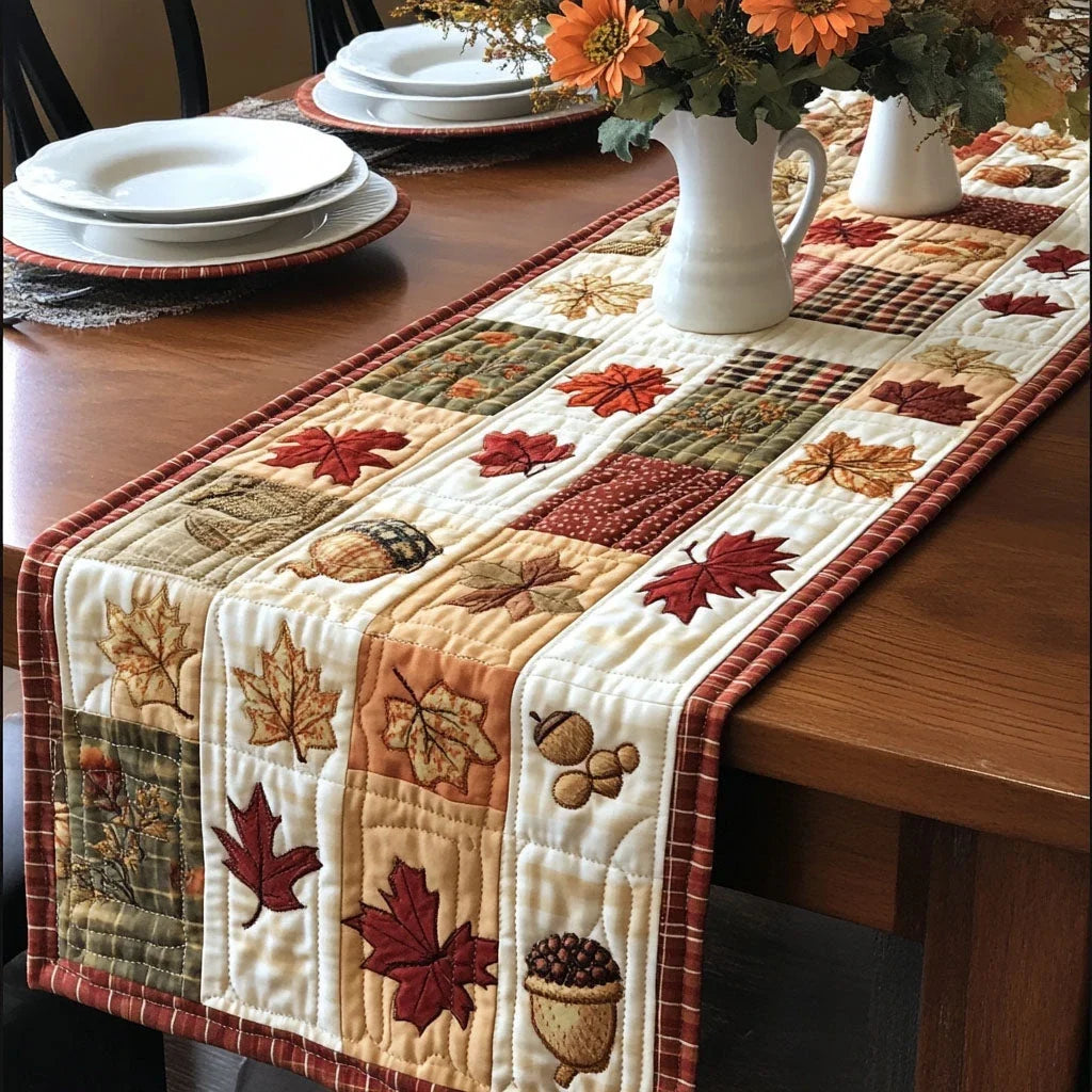 Woodland Charm Quilted Table Runner