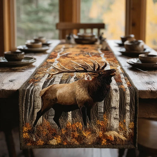 Woodland Elk Quilted Table Runner