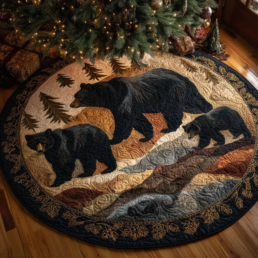 Woodland Family Quilted Round Mat
