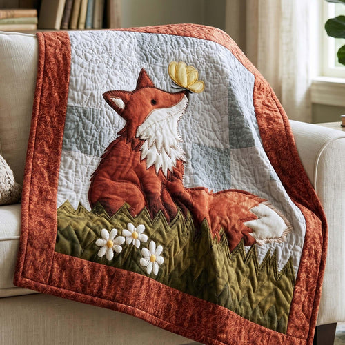 Woodland Fox Quilt Blanket - Quilted Blanket by Wild and Way