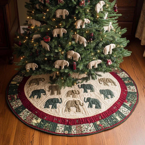 Woodland Hues Christmas Quilted Tree Skirt
