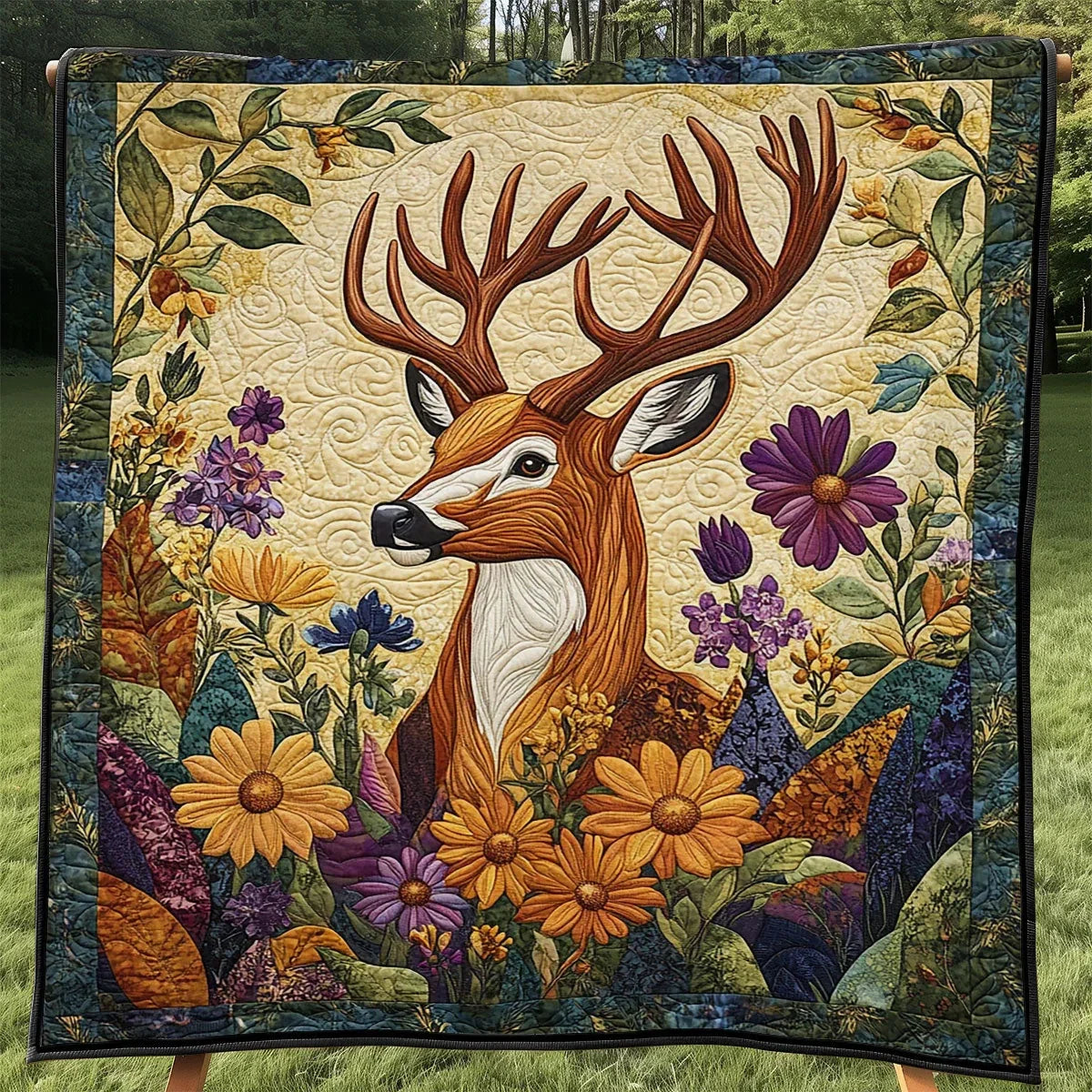Woodland Majestic Deer Quilt Blanket